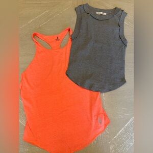 FP Movement by Free People Orange and Gray Tank Tops Sz Medium